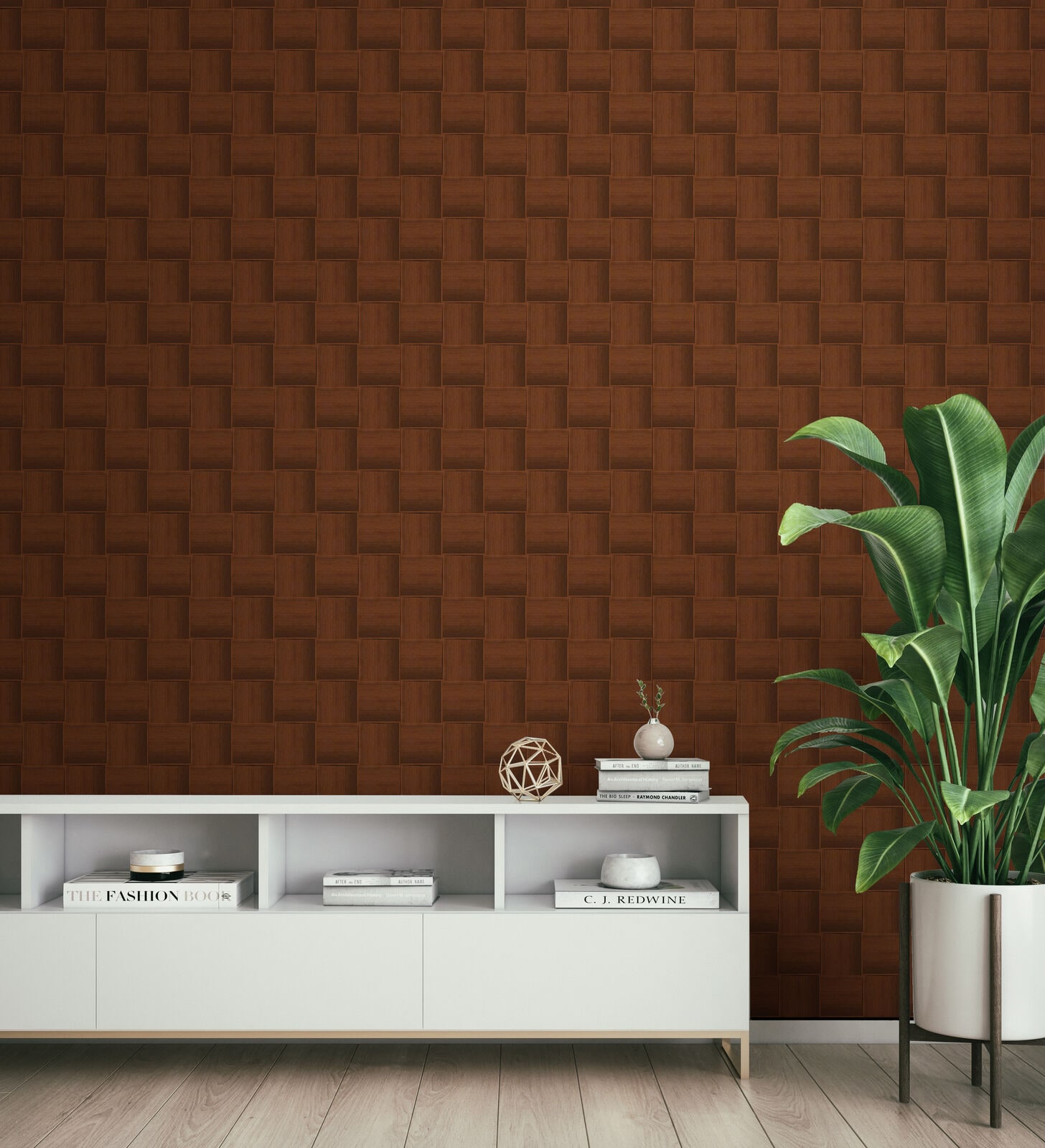 MJ01TQ103 Textured Panel in PVC Cherry — 24 in × 24 in