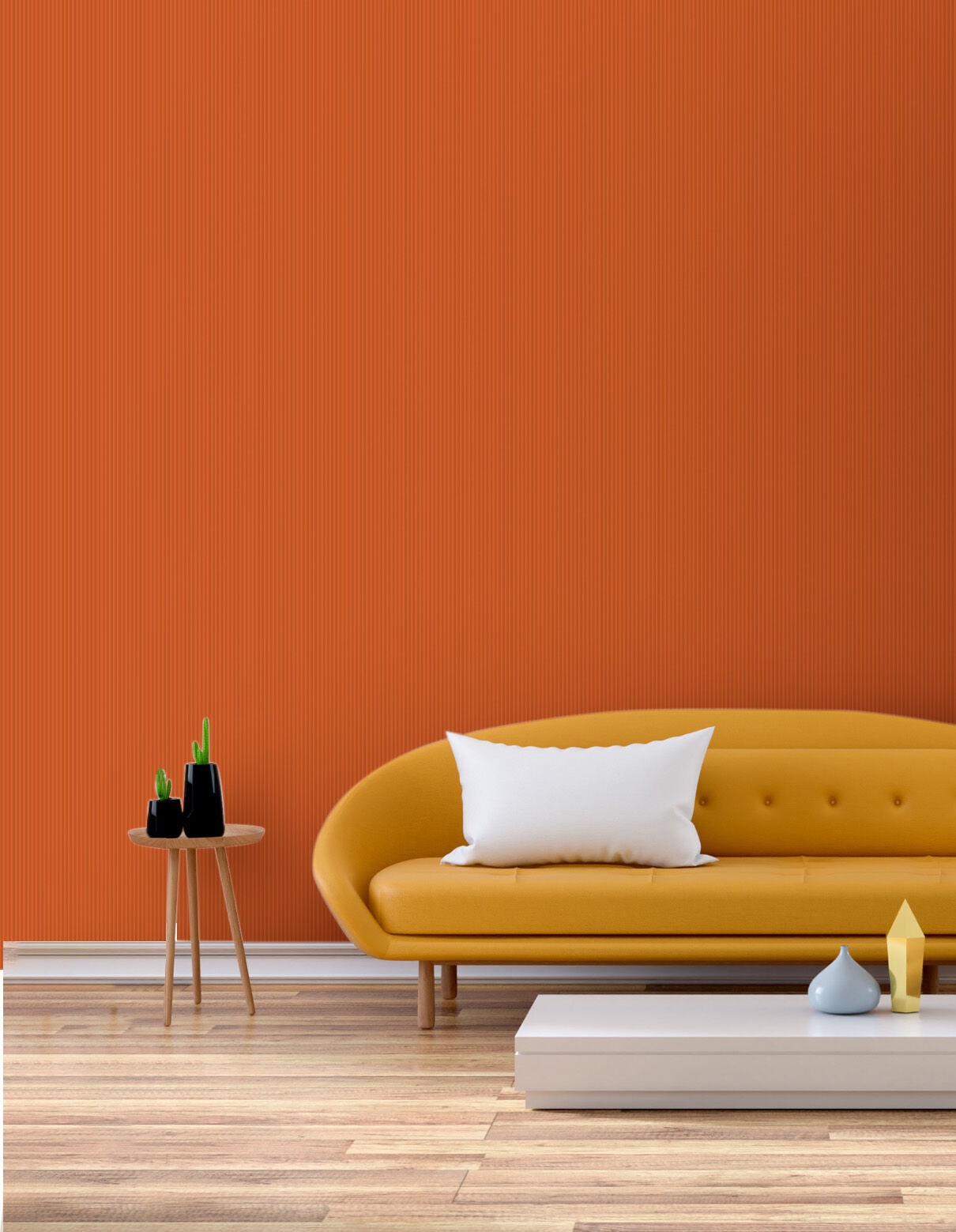 MJ02V03 Slat Wall Strip in PVC Orange — 114 in × 6 in