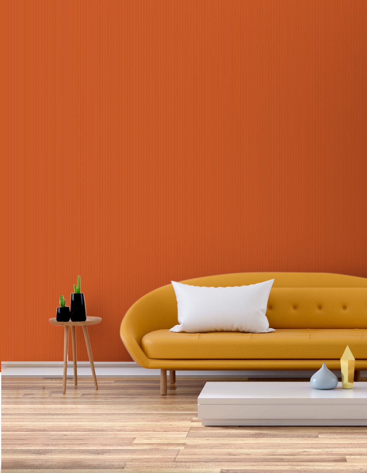 MJ02V03 Slat Wall Strip — PVC Orange acoustic wall panel